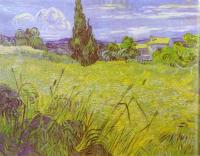 Gogh, Vincent van - Green Wheat Field with Cypress. Saint-Remy